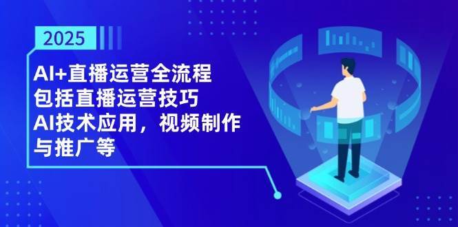 2025AI+直播运营全流程，包括直播运营技巧，AI技术应用，视频制作与推广等插图