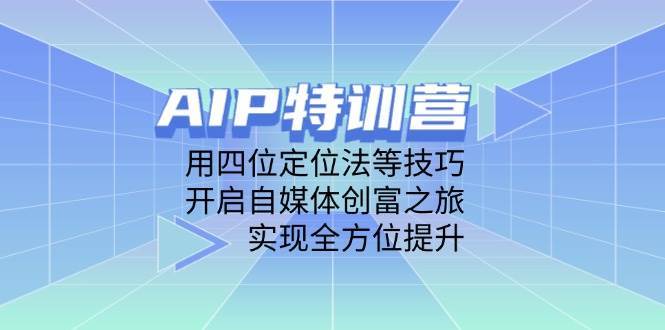 AIP特训营，用四位定位法等技巧，开启自媒体创富之旅，实现全方位提升插图