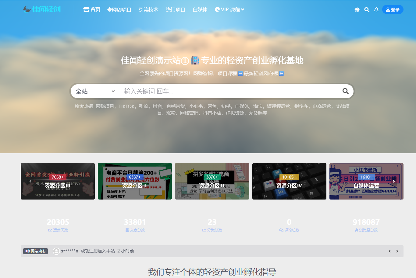 创业资源站【演示站①】插图